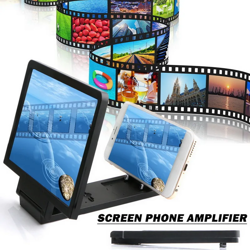 12 дюймов складное увеличительное стекло 3D телефон экран увеличитель для экрана