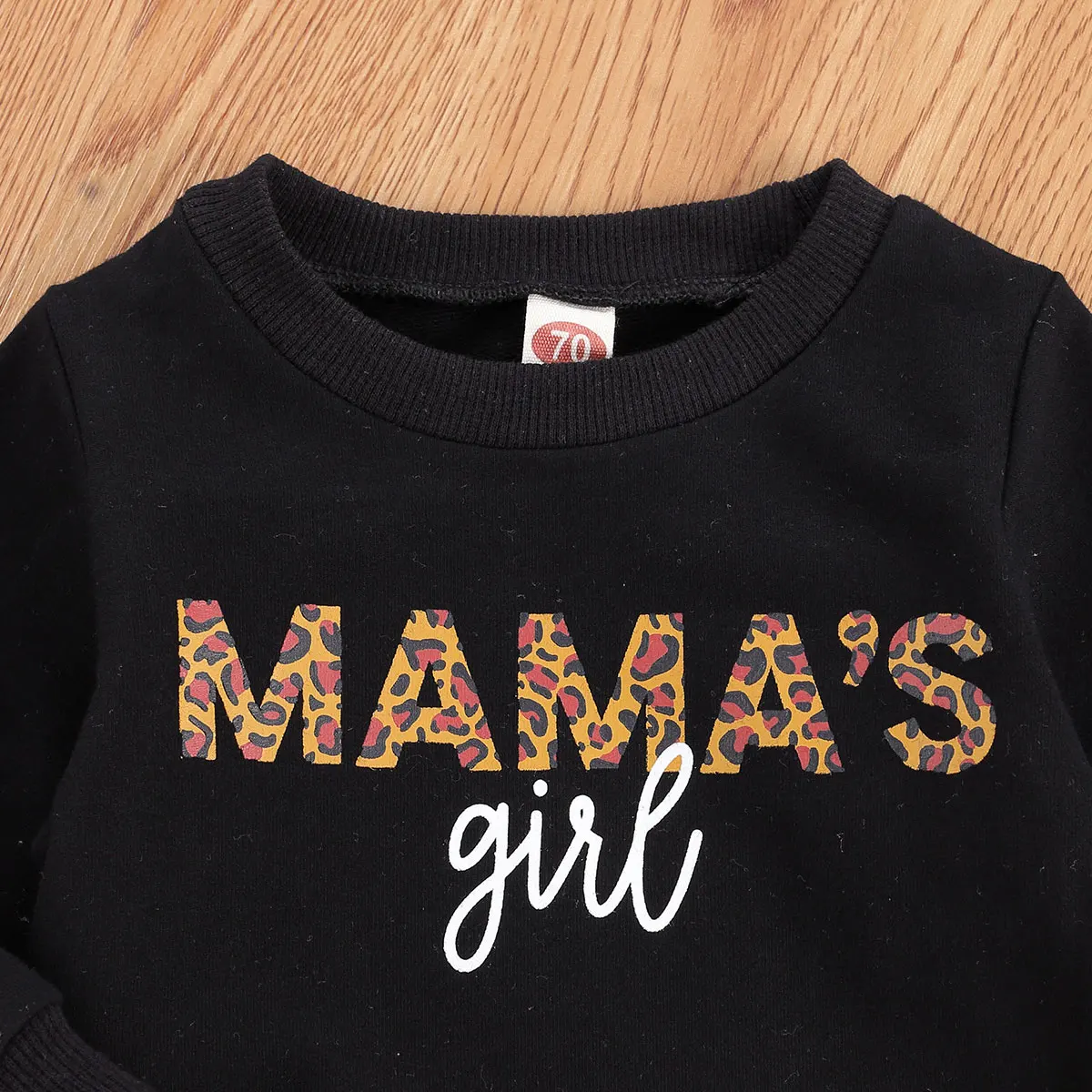 2020 0-3Y MAMA Toddler Baby Girls Sweatshirt New Top Leopard Letter Print Long Sleeve Hoodies Autumn Kids Outwear ropa de bebe