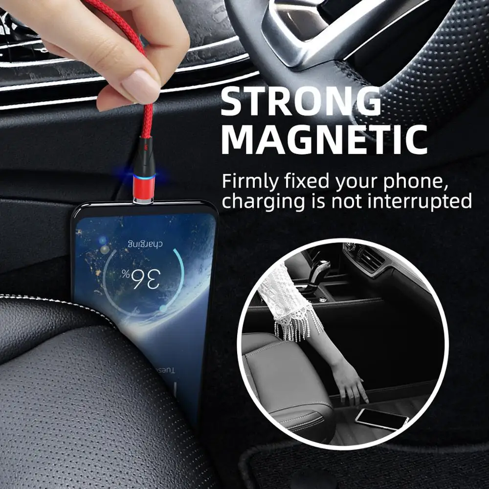 Магнитный кабель ANMONE Micro USB Type C Android быстрая зарядка кабели для телефонов