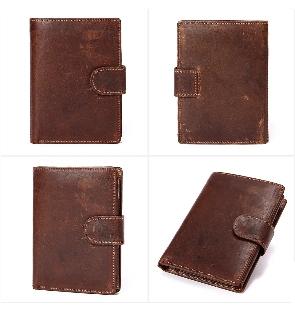 Короткий кошелек WESTAL из натуральной кожи с RFID защитой мужские бумажники воловьей