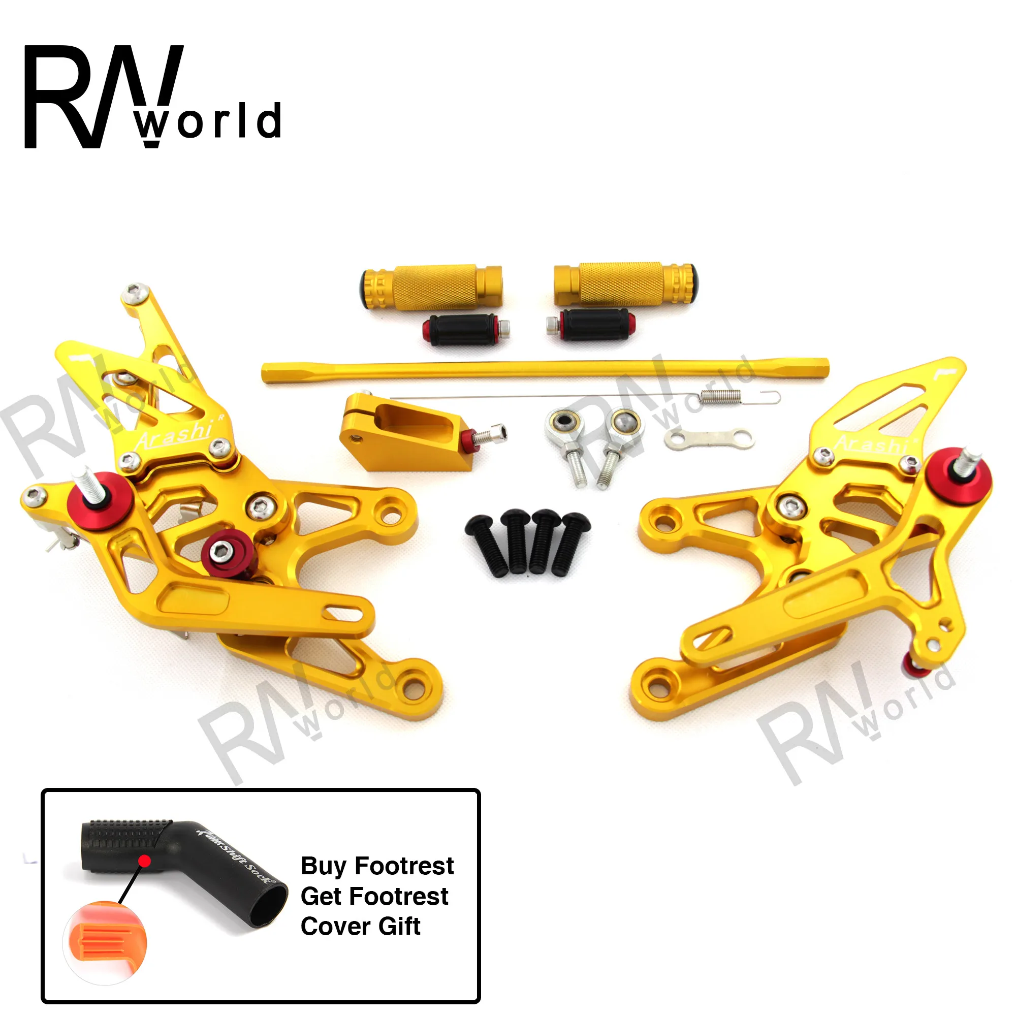 Мотоциклетная задняя подставка для ног YAMAHA YZF R1 07-08 ЧПУ алюминиевая регулируемая