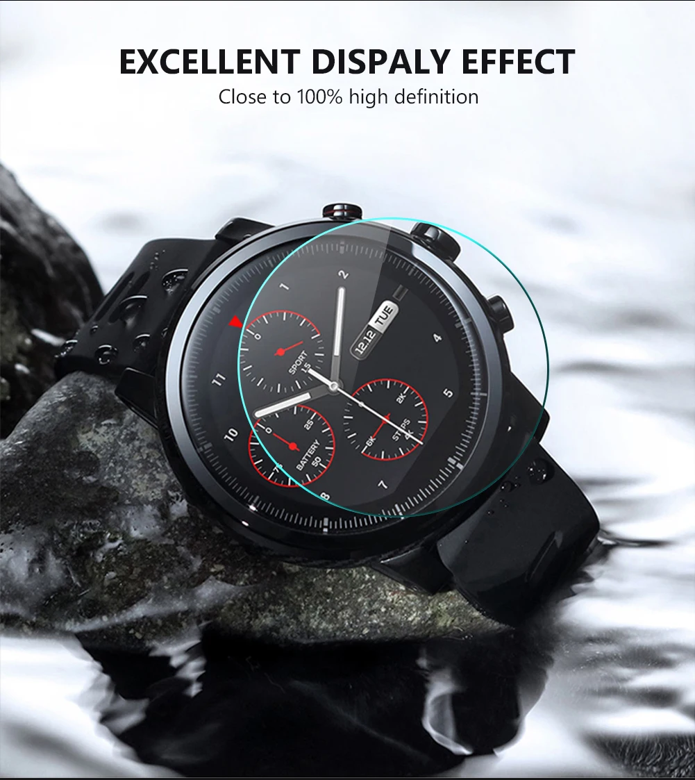 Для часов 46 мм 42 Magic Smart Watch защита экрана закаленное стекло 9H 2.5D прозрачная