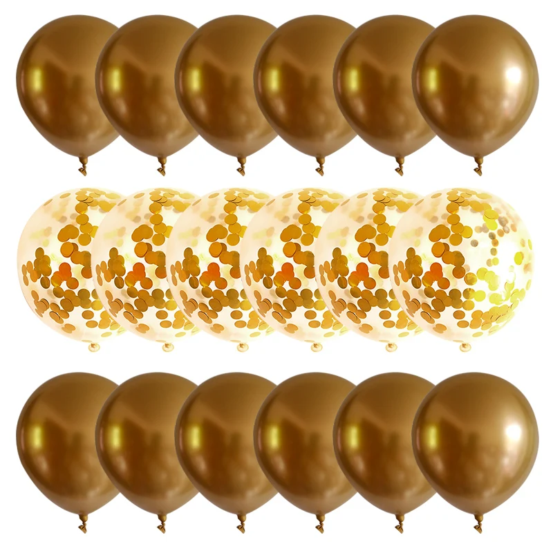 20 шт розовые и золотые воздушные шары набор конфетти хромовые на день рождения