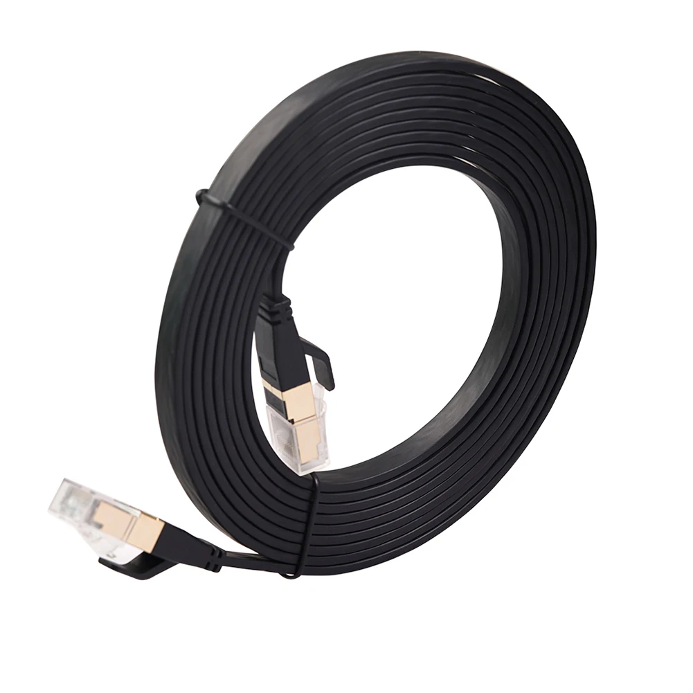 Cat8 кабельной сети Ethernet сетевой патч-корд Золотой SFTP 40 Гбит/с котом 8 RJ45 покрытием
