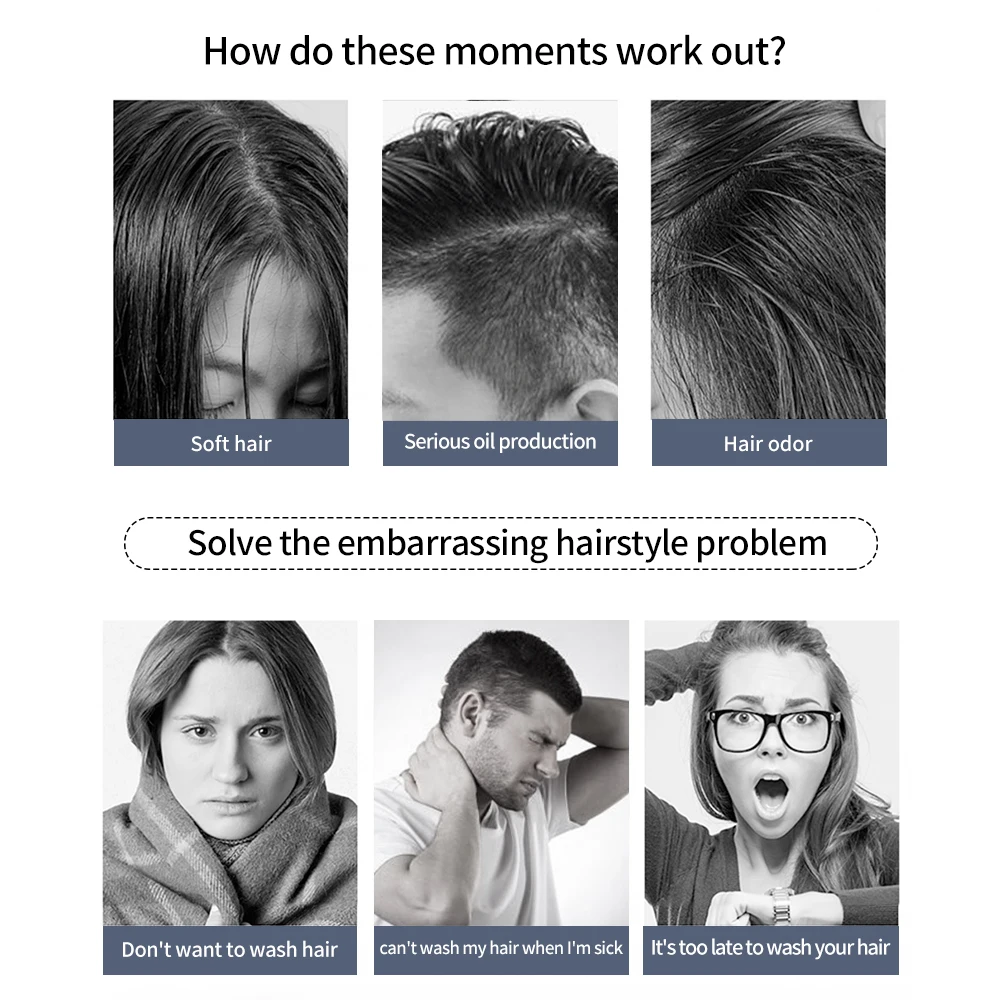 Сухой шампунь порошок Быстросохнущий воск для волос пудра ленивых людей