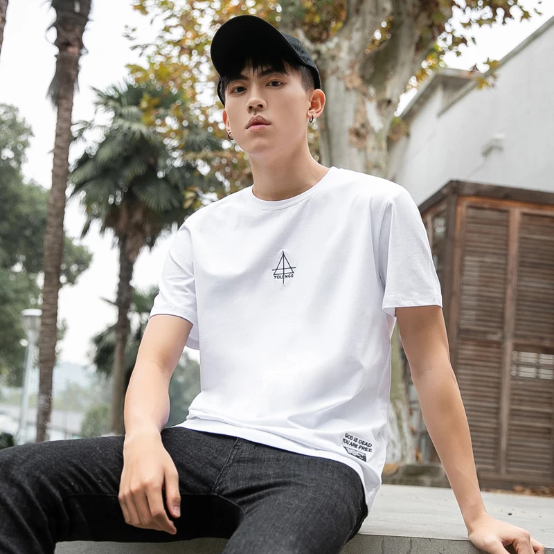 

Camiseta de moda para hombre, ajustada y fina, patrn personalizable, 202135