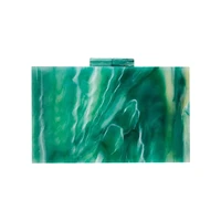 luxury brands women wallet emerald green acrylic evening bag shoulder crossbody elegant clutch purse wedding party chain handbag
