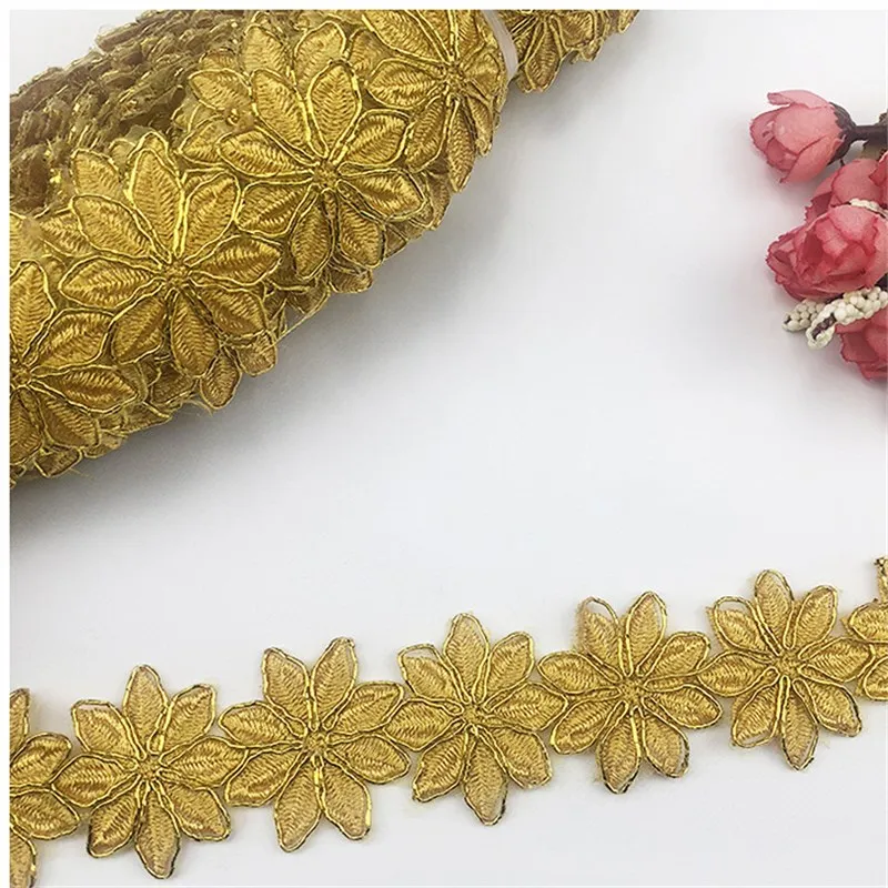 18 метров кружева с блестками маленький цветок одежда кружевные аксессуары