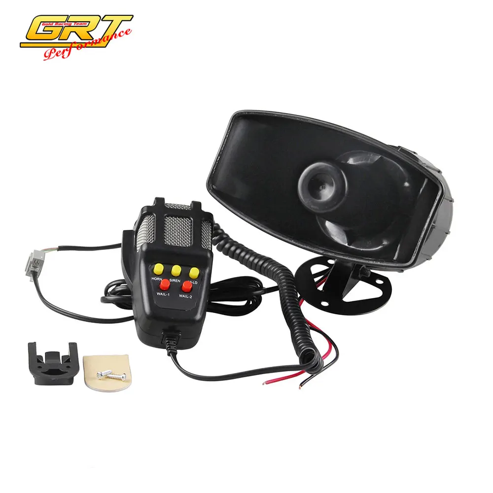 5-тоновая Автомобильная сирена автомобильный гудок с микрофоном звуковая