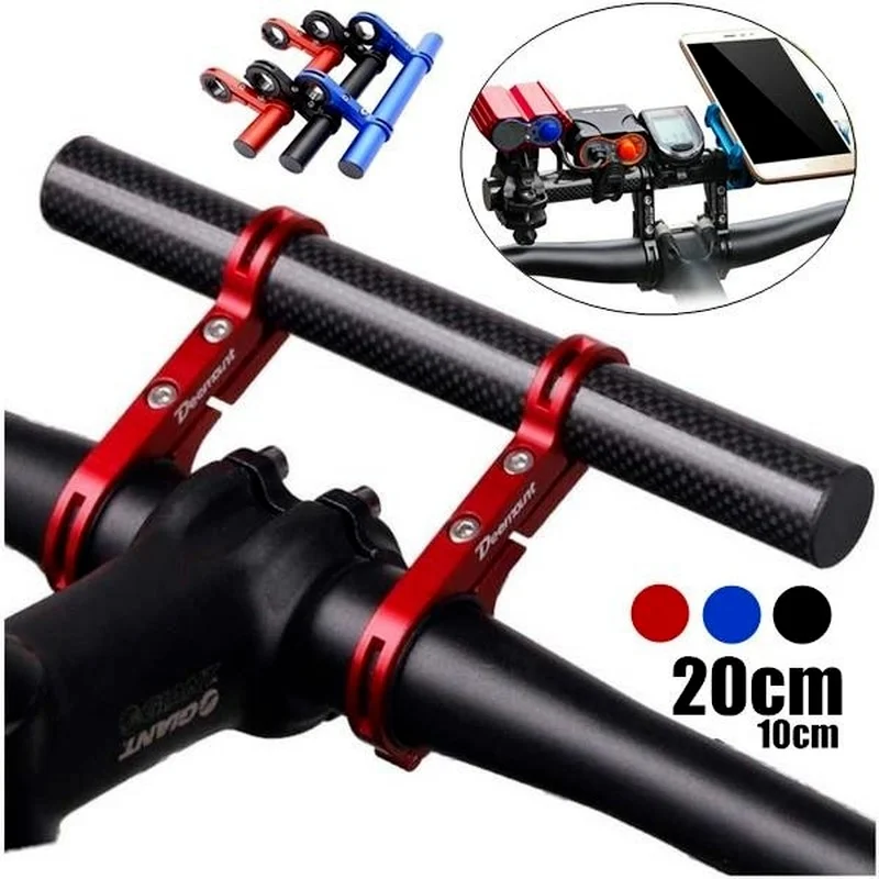 

10/20/30CM Bike Handlebar Extended Bracket MTB Cycling Lamp Support Carbon Holder for Bicycle Speedometer Headlight Holder