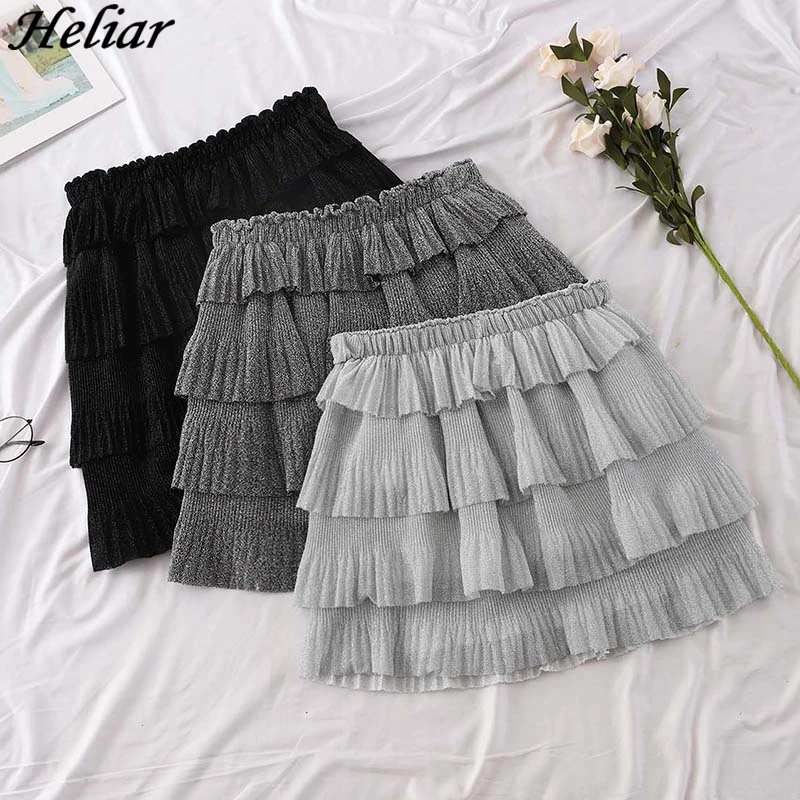 Heliar 2019 Ранняя весна женская юбка модная версия с высокой талией Женская