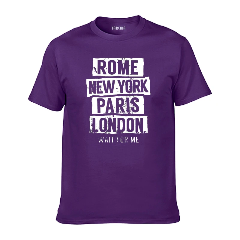 Мужские футболки TARCHIA 2022 с Римом Нью-Йорком Парижем Лондоном Мужская Новая