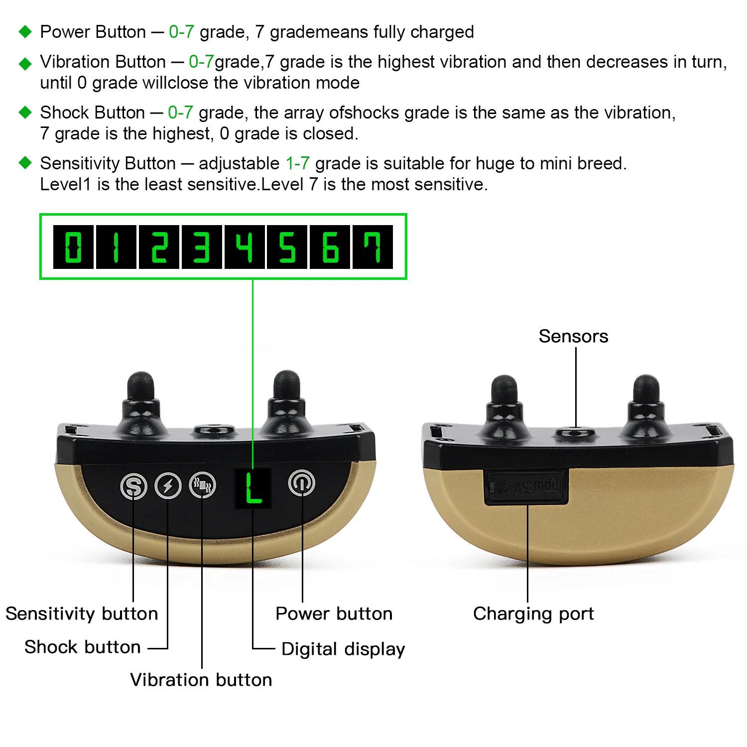 2021 автоматический ошейник против лая для собак перезаряжаемый Регулируемый не