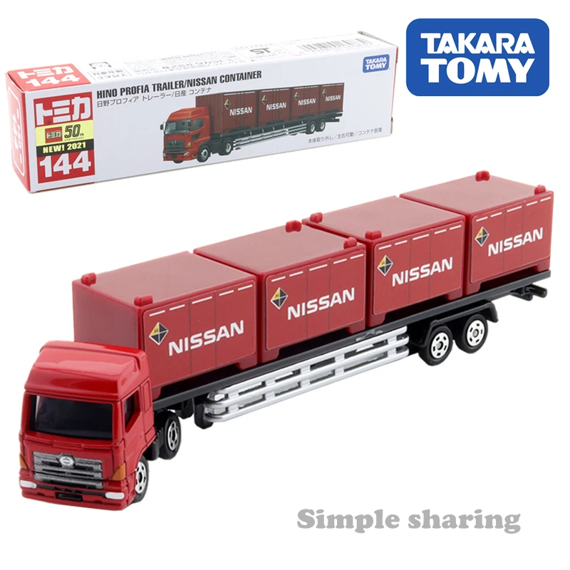 

Takara Tomy Tomica No. 144 Long Type Tomica Hino Profia Trailer Nissan Container Car Hot Pop Kids Toys Motor Vehicle Diecast