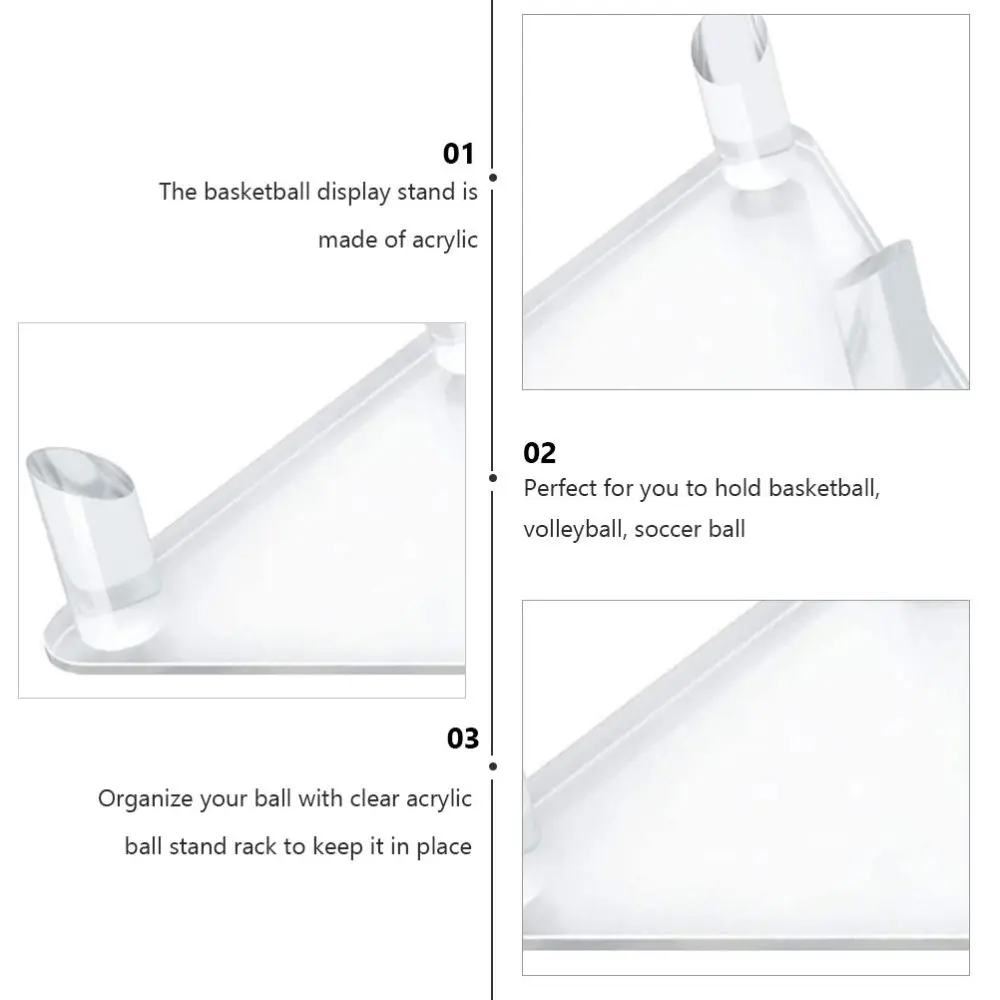 

2pcs Rugby Basketball Football Soccer Ball Display Rack Convenient Storage Rack