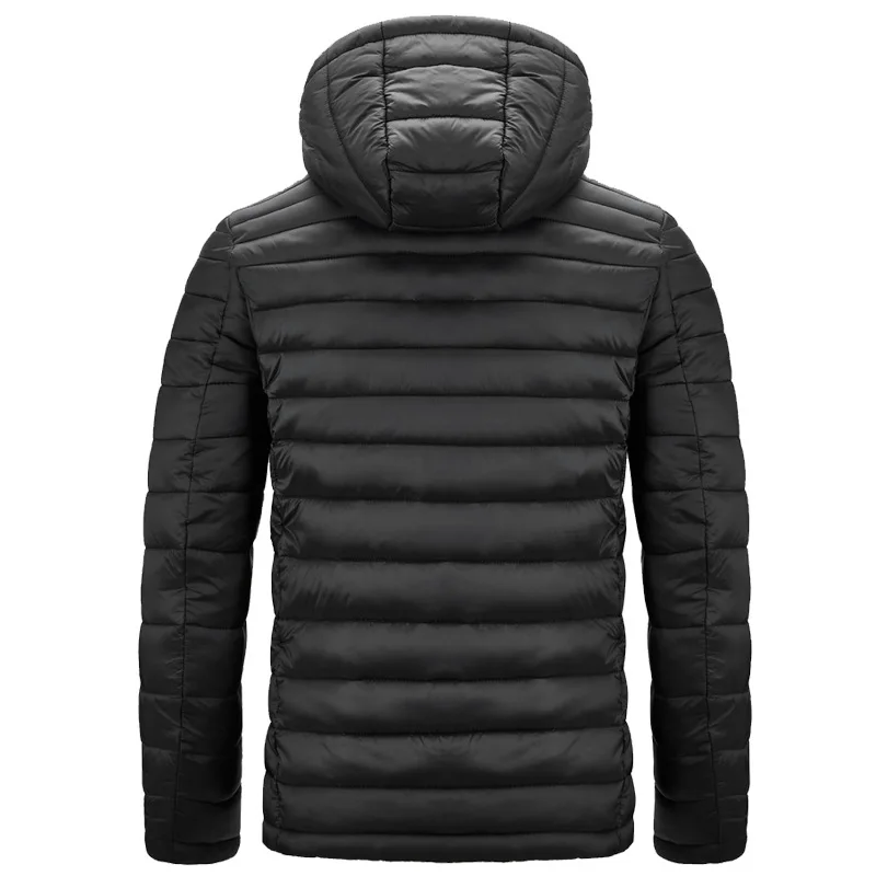 Men's Hooded Cotton Padded Jacket Lightweight Jacket Autumn And Winter New Large Patting Cotton Padded Jacket Men's Wear