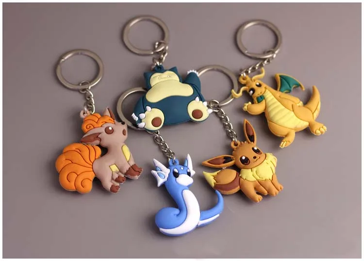 TOMY 3D аниме фигур Покемон вульпикс храп драгонит дратини Эви брелок Подвеска