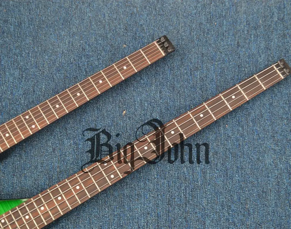 Бесплатная доставка Большой Джон двойная шея 4 струны электрический бас и 6 струн