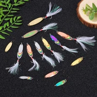 powerful lure hard bait artificial baits fish tools spinnerbait bevel sequins spinner spoon fishing lure