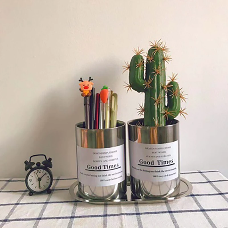 Держатель кистей для макияжа из нержавеющей стали инструменты органайзер стола