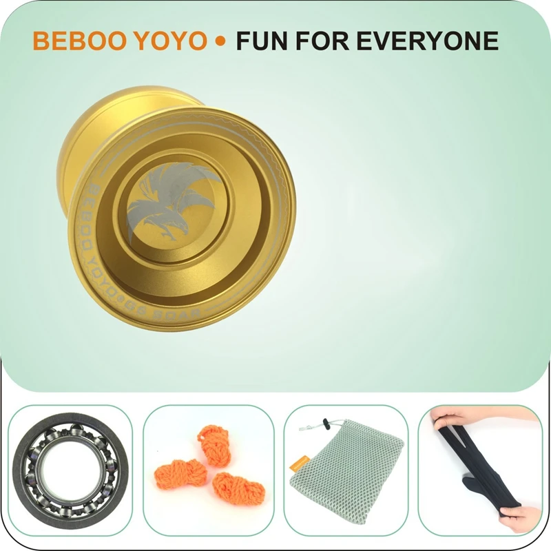 

BEBOOYOYO Metal Yoyo Professional Yoyo Set Yo Yo + Glove G6 Yo-Yo Metal Yoyo Clic Toys Gift Present