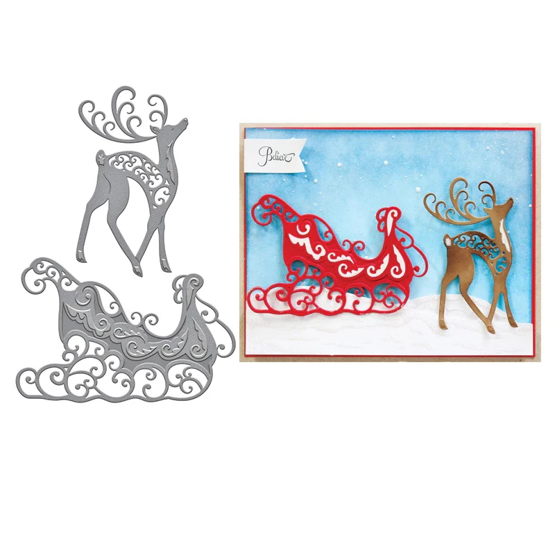 Пресс-формы в виде оленей и салатов рождественские вырезы металлические