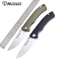 harnds ck9168 talisman folding pocket knife 14c28n blade g10 handle ball bearing outdoor hunting survival collection tool gift
