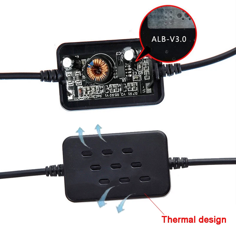 Anfilite 5V 2.5A USB 2.0 OBD Buck Line для 24-часового мониторинга парковки Автомобильная камера DVR