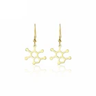 RIR простые серьги молекулы кофеина химия Лаборатория молекулярные женские украшения серьги из нержавеющей стали