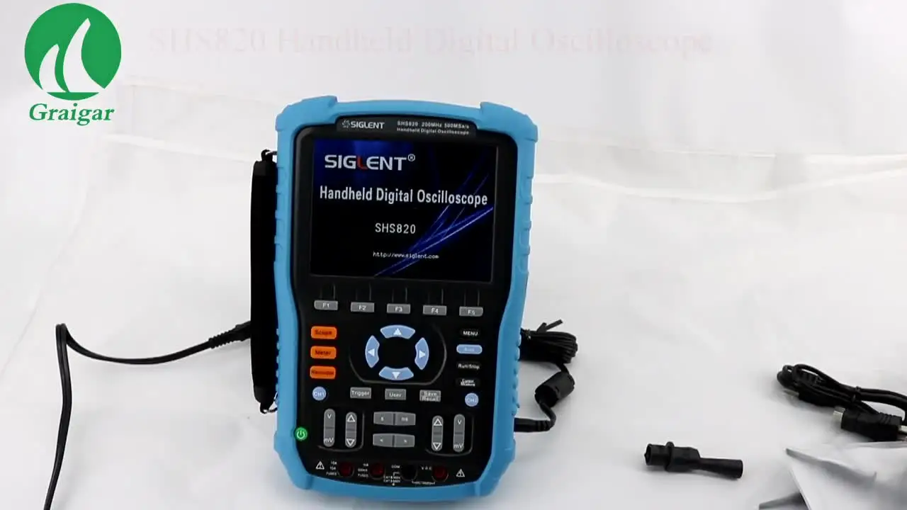 

Free Shipping Siglent SHS820 Digital Handheld Oscilloscope Multimeter 2 in1 200MHz 500MSa/s 2 Channels 32Kpts