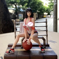 14cm slam dunk haruko akagi anime action figure sit posture soft chest can be undressed pvc collection model dolls toy for gifts