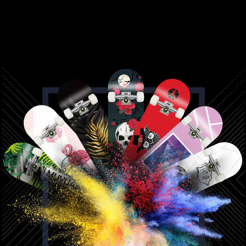 Скейтборд мужской и женский для начинающих скейтборд четыре колеса двойное