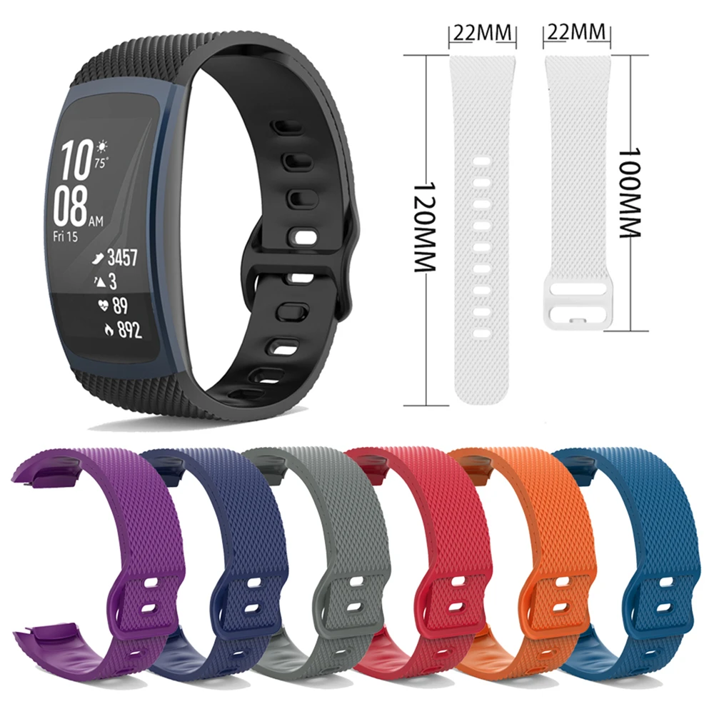 22 мм TPU наручный ремешок для наручных часов Samsung Gear Fit2 SM R360 Pro R365 Смарт часы сменный