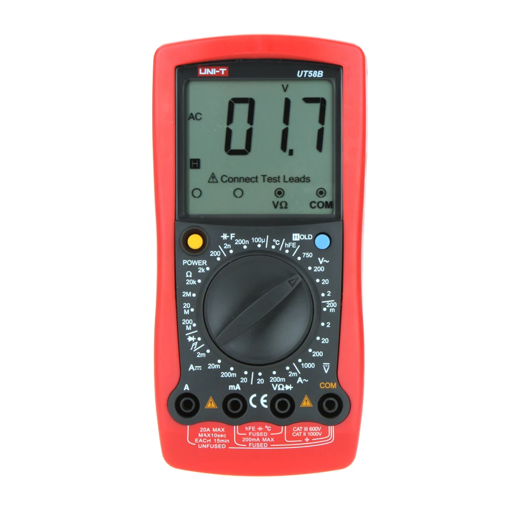 UNI T UT58B LCR измеритель Ручной цифровой мультиметр Емкость/температурный тест