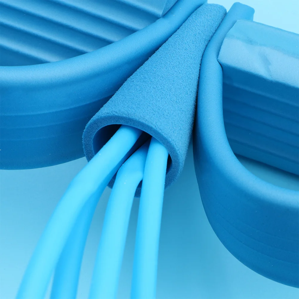 

4 Tube Health Belly Fitness Rope Resistance Bands Workout Bands (Sky-blue)