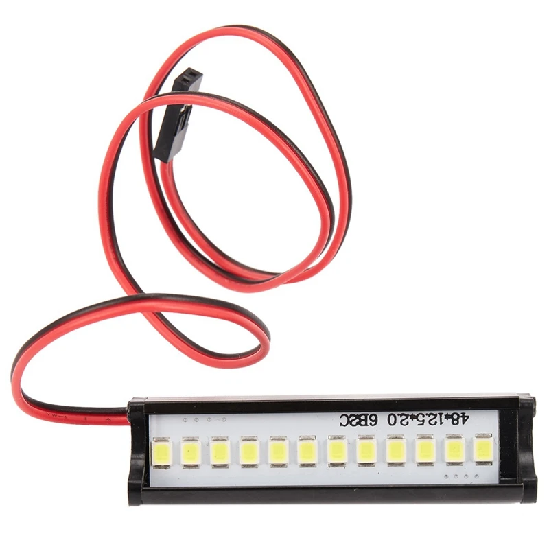 

1Pcs Rc 12 Led Light Bar Metal Roof Lamp & 1 Pair Rc Model Led Headlights Spotlights for Traxxas Scx10