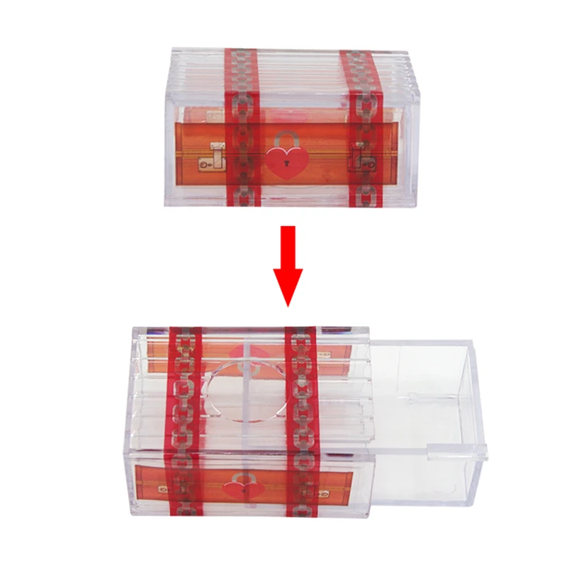 

1PC Transparent Treasure Magic Box Magic Tricks Close Up Illusion Gimmick Props Accessories Comedy Magie Box
