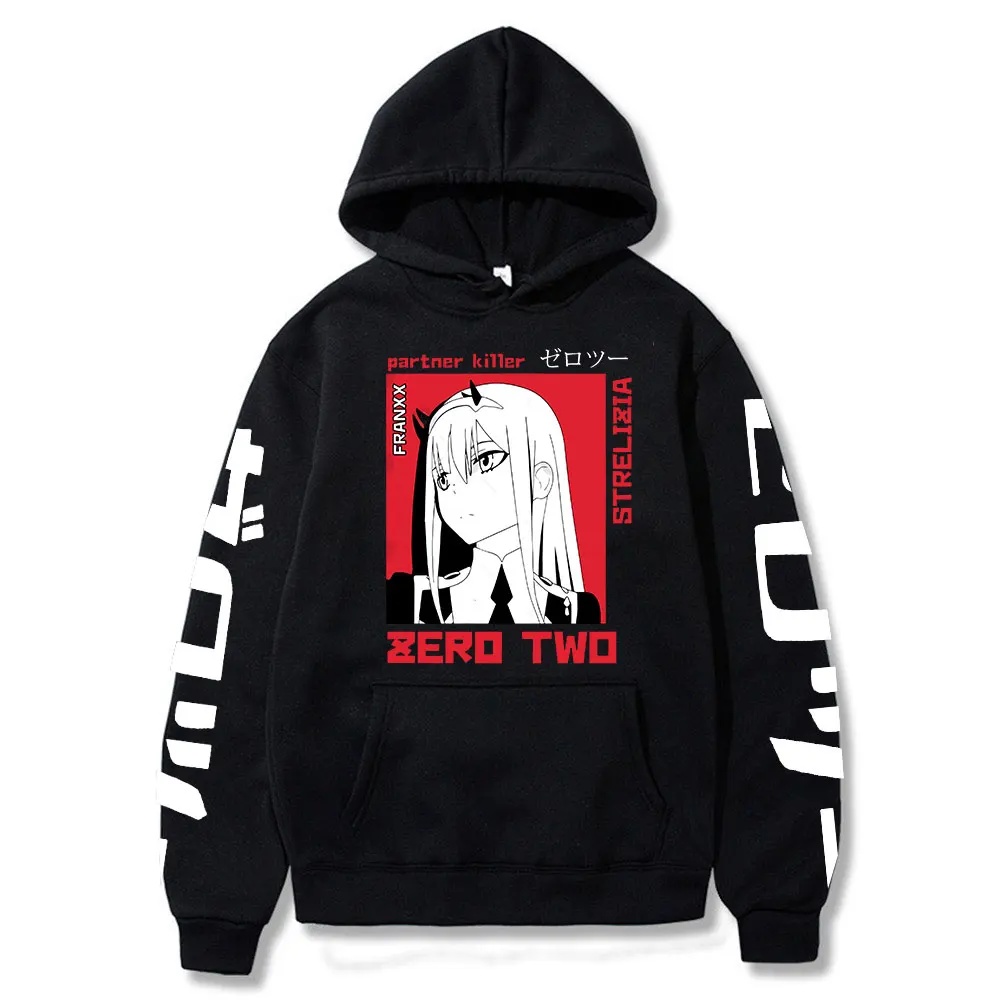 

2021 New Kawaii Anime Darling In The Franxx Men Women Unisex Hoodies Sweatshirts Zero Two Hoodie Autumn Winter Harajuku Hoodie