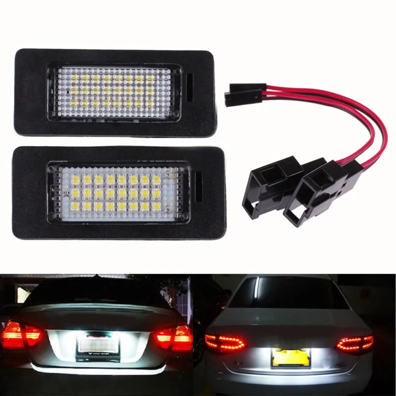 Подсветильник ка номерного знака Canbus 3 Вт 3528 SMD 24 светодиода 12 в 1 пара
