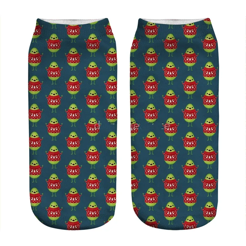 Женские носки кавайные синие с изображением воздушных шаров животных собак