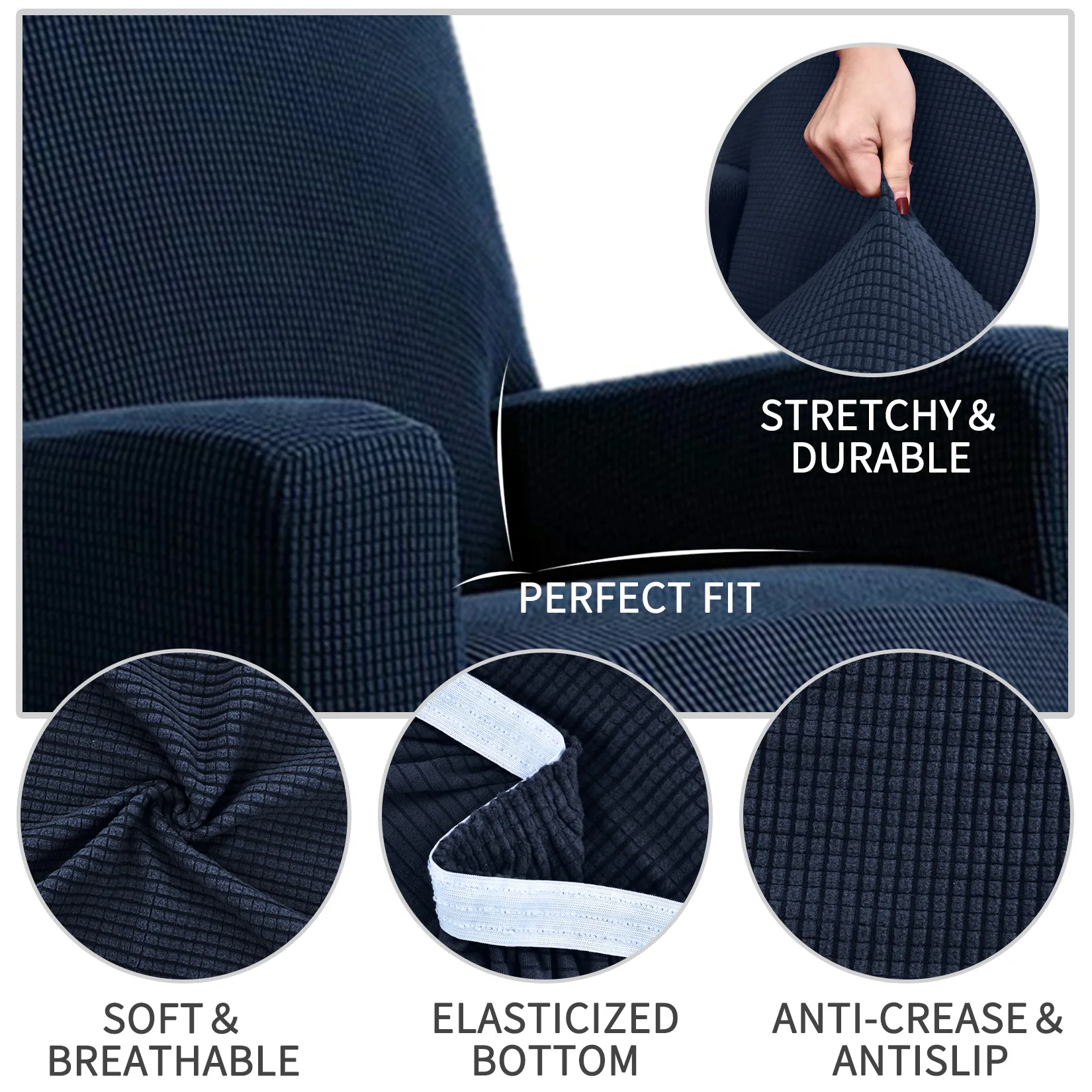 Чехлы для кресла с откидывающейся спинкой гостиной универсальный массажный