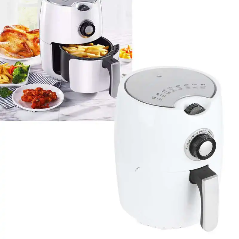 Mini 2.2L Electric Fryer 1000W Multifunction Oil-Free Frying Machine Household Kitchen Appliances Cooking Tools