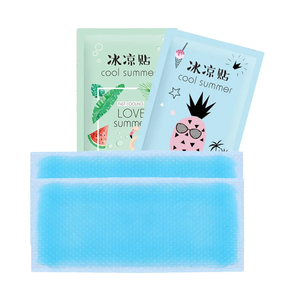 

2pcs Disposable Cooling Patches Cooling Gel Stickers Adults Children Summer Adhesive Head Heat Lower Temperature