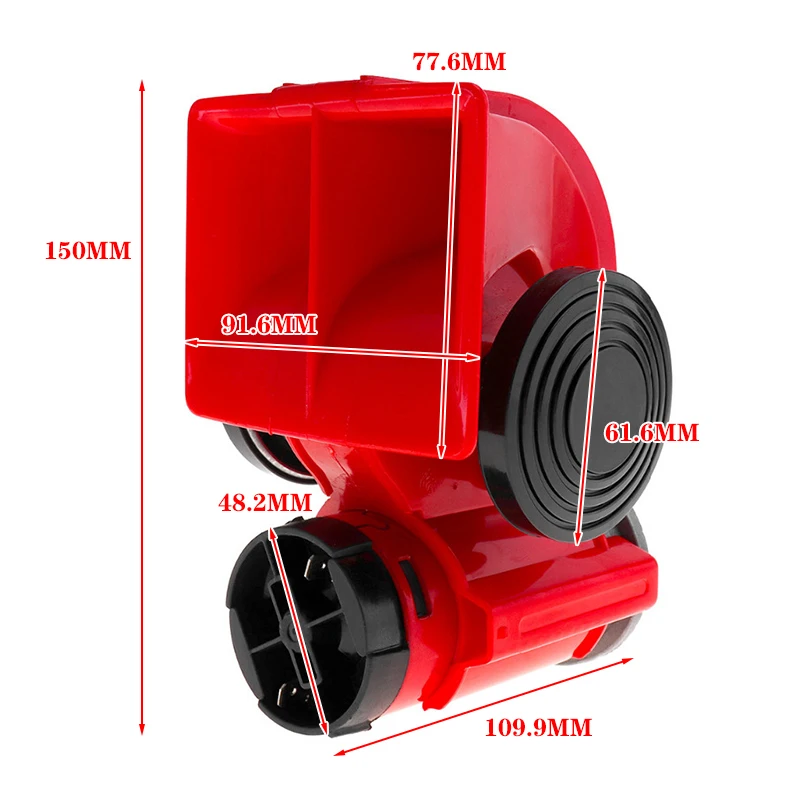 

12V 150DB Car Double Tube Super Loud Electric Horn Air Horns Kit Car Truck Lorry SUV RV Train Caravan Boat Twin Tone Super Loud