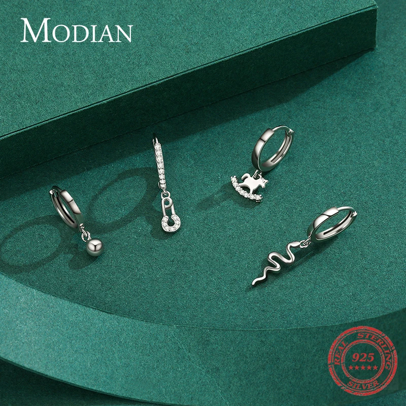 Modian 1 шт. модные одиночные серьги из стерлингового серебра 925 пробы трояновая