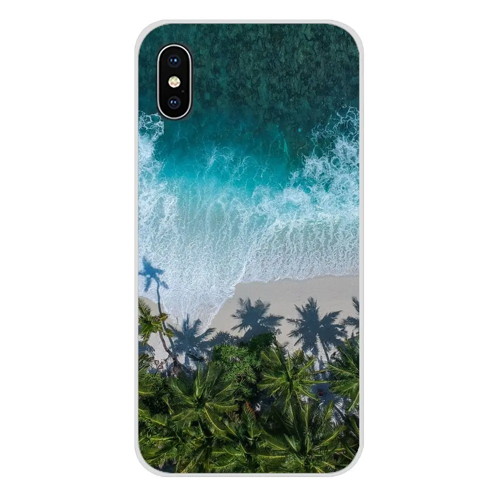 Для Huawei Honor 4C 5C 6X 7 7A 7C 8 9 10 8C 8S 8X 9X 10I 20 Lite Pro Sea тропические пальмы приморские пляжные