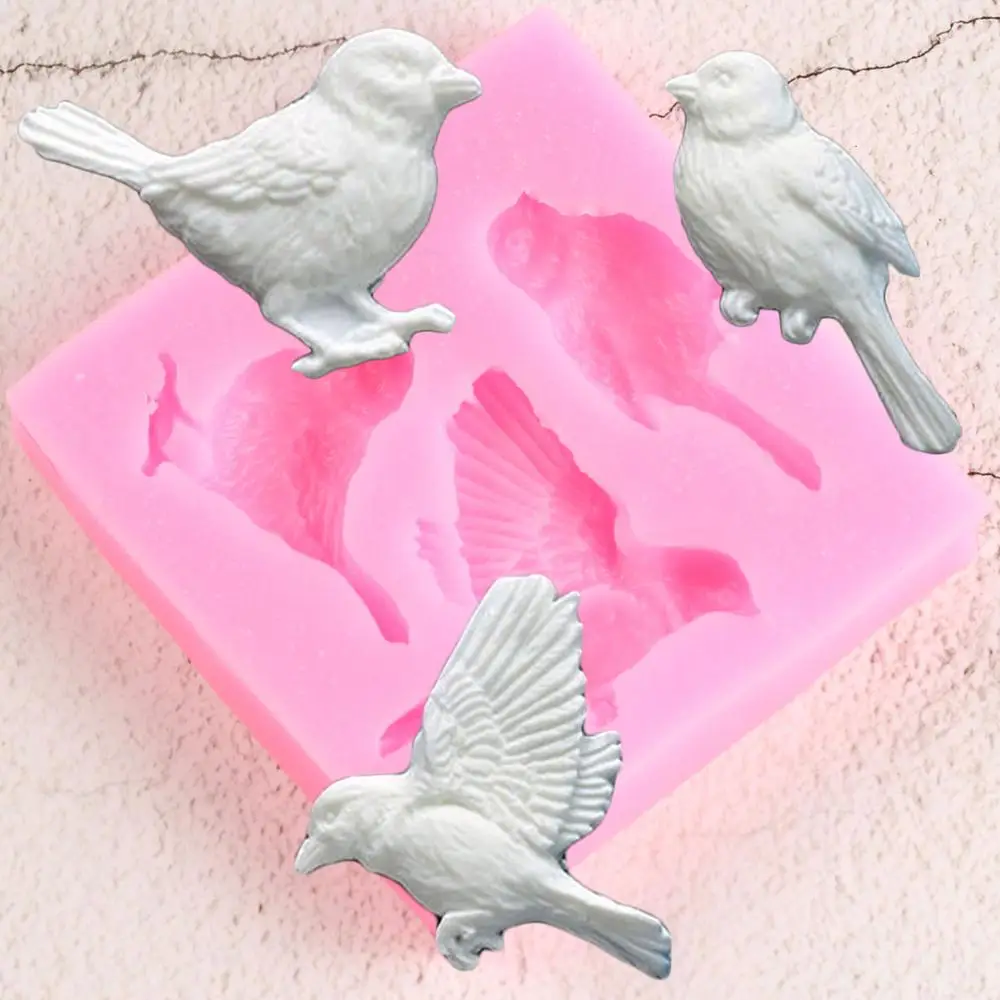 Sugarcraft силиконовая форма для птиц Топпер кексов помадки торта инструменты