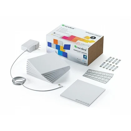 Умная система освещения Nanoleaf Canvas Smarter Kit (9 панелей) и управляющий блок (NL29 0002SW
