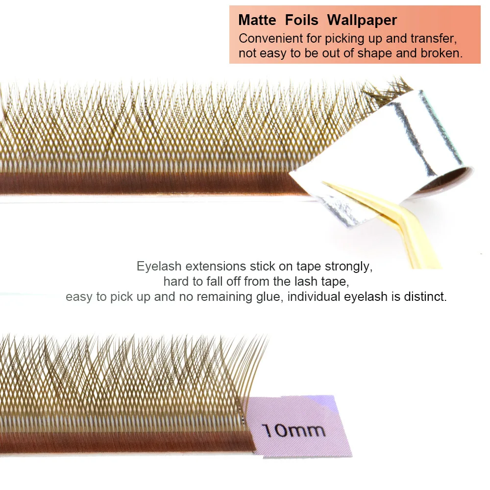 Коричневые YY-образные ручные плетеные искусственные норковые ресницы NAGARAKU