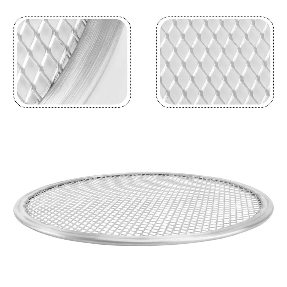 

2pcs Thicken Aluminum Mesh Grill Pizza Screen Grill Net Kitchen Pizza Tool